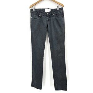 NWOT Nghtbrd Low Rise Heart Child Jeans Womens 27 Dark Green Night Bird Pants